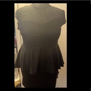 Mesh peplum dress - never worn